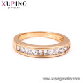 15078 Wholesale fashion women jewelry simple design plain copper alloy finger ring pave white zircon